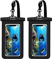 📱 yiweven waterproof phone case [2 pack] - universal ipx8 water-proof pouch for iphone 12 pro max/11/xr/xs/se, samsung galaxy, moto, google, blu and more - up to 7 inch logo