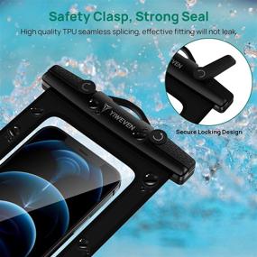 img 2 attached to 📱 YIWEVEN Waterproof Phone Case [2 Pack] - Universal IPX8 Water-Proof Pouch for iPhone 12 Pro Max/11/XR/XS/SE, Samsung Galaxy, Moto, Google, Blu and More - Up to 7 inch