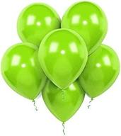 🎈 lime latex balloons, 12-inch, 320g, light green - pack of 100 logo