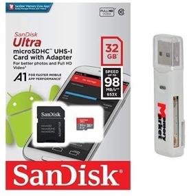 img 4 attached to 📱 32 ГБ SanDisk Ultra A1 MicroSD HC Class 10 UHS-1 мобильная карта памяти для LG Q8 Q6 G6 G Pad IV 8.0 X Venture X Power2 Stylo 3 Plus, с SD-кардридером.