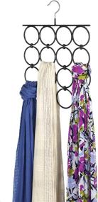 img 2 attached to 🧣 Black & Chrome Whitmor Folding Scarf and Accessory Hanger - Enhance Organizational Efficiency!