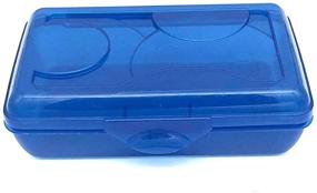 img 1 attached to Snap Closed Transparent Pencil Case School Storage & Organization
