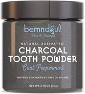 🦷 activated charcoal teeth whitening powder for gums and teeth (cool peppermint) - enamel-safe, detoxifying, plant-based, cruelty-free logo