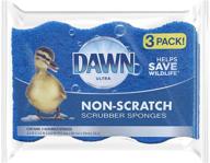 dawn non-scratch wedge scrubber sponges, blue (pack of 3) for improved seo logo