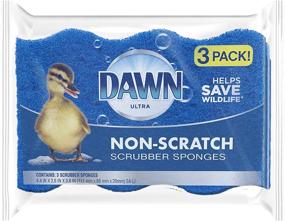 img 4 attached to Dawn Non-Scratch Wedge Scrubber Sponges, Blue (Pack of 3) for Improved SEO