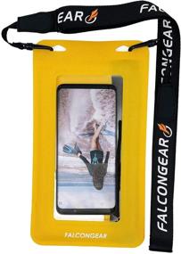 img 3 attached to FalconGear Floating Waterproof Phone Pouch Universal Waterproof Phone Case With Zipper &Amp