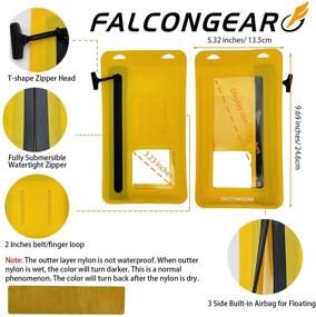 img 2 attached to FalconGear Floating Waterproof Phone Pouch Universal Waterproof Phone Case With Zipper &Amp