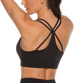 img 1 attached to Wirefree Padded Longline Sports Bras for Women: Perfect Yoga Crop Tops