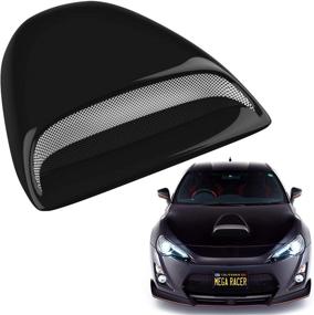 img 4 attached to 🏎️ Mega Racer Universal JDM Racing Style Glossy Black Hood Scoop Body Kit: Enhance Air Flow Intake for Cars and Trucks