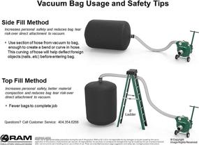 img 2 attached to 🔋 RAM PRO-450 Insulation Removal Vacuum Bag - Heavy Duty Tear-Proof 6 FT X 4 FT - Easy-Fill Spout & Lowest Dust Filter - Ideal for Contractors - Holds up to 450 LBS/ 75 CF