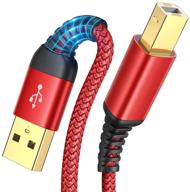 🔌 высокоскоростной и прочный usb-кабель для принтера длиной 6.6 фута для hp, canon, dell, epson и других логотип