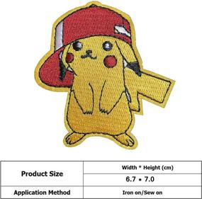 img 2 attached to Pokeball Embroidered Patch Pokemon Cartoon