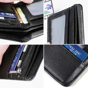 img 1 attached to Mulafnxal Leather Bi Fold Minimalist Designer Men's Accessories and Wallets, Card Cases & Money Organizers