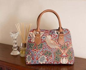 img 2 attached to 👜 Signare Top Handle Handbag - William Morris Strawberry Thief Tapestry Shoulder Bag