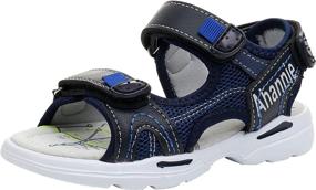 img 4 attached to Ahannie Outdoor Summer Sandals - Stylish Toddler Boys' Shoes for Fun in the Sun!