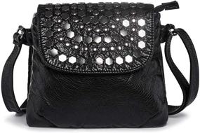 img 4 attached to 👜 Versatile Crossbody Bag for Women: Multiple Pockets, Rivet Details - Ideal Shoulder Purse