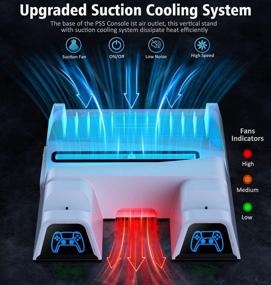 img 3 attached to 🎮 Ultimate PS5 Stand Cooling Fan with Dual Charging Station: OIVO Suction Cooling Station & PS5 Controller Charger – Fast Charging, 12 Game Slots