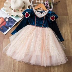 img 3 attached to 👗 TTYAOVO Girls' Longsleeve Princess Dress with Layered Flowers