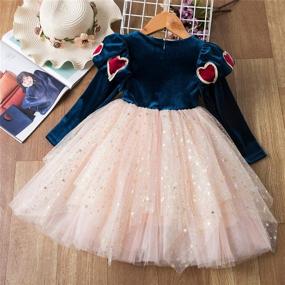 img 2 attached to 👗 TTYAOVO Girls' Longsleeve Princess Dress with Layered Flowers