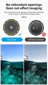 img 1 attached to 📷 TELESIN 6 inches Dome Port Lens for GoPro Hero 10/9: Waterproof Housing Case for Underwater Diving Photography with Hand Floating Grip Trigger