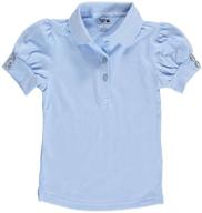 👚 fashionable french toast girls' puff-sleeve polo - a perfect blend of style and comfort logo