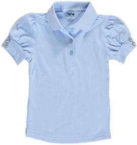 img 1 attached to 👚 Fashionable French Toast Girls' Puff-Sleeve Polo - A Perfect Blend of Style and Comfort