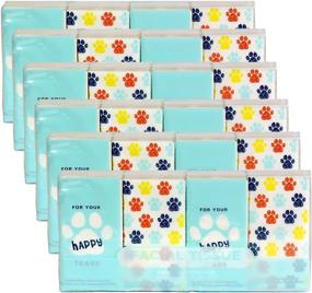 img 4 attached to 🐾 Convenient Pocket-Sized White Travel Facial Tissue, 24 Packs, 216 Sheets - Adorable Paw Print Design!