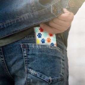 img 3 attached to 🐾 Convenient Pocket-Sized White Travel Facial Tissue, 24 Packs, 216 Sheets - Adorable Paw Print Design!