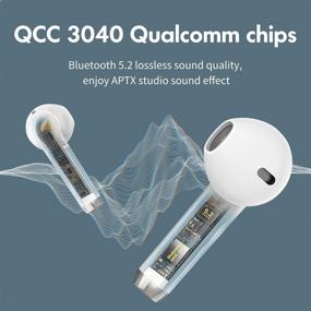 img 2 attached to 🎧 Беспроводные наушники XDOBO - Bluetooth 5.2 с чипом Qualcomm QCC3040, функцией шумоподавления, 4-микрофонной технологией, кодеком aptX, разъемом Type-C, режимом игры в формате Mono/Stereo и время работы до 24 часов.