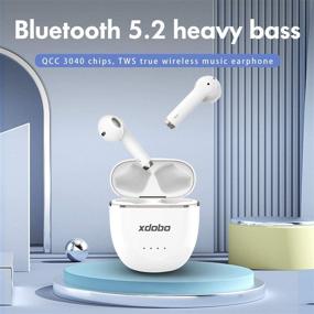 img 3 attached to 🎧 Беспроводные наушники XDOBO - Bluetooth 5.2 с чипом Qualcomm QCC3040, функцией шумоподавления, 4-микрофонной технологией, кодеком aptX, разъемом Type-C, режимом игры в формате Mono/Stereo и время работы до 24 часов.