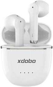 img 4 attached to 🎧 Беспроводные наушники XDOBO - Bluetooth 5.2 с чипом Qualcomm QCC3040, функцией шумоподавления, 4-микрофонной технологией, кодеком aptX, разъемом Type-C, режимом игры в формате Mono/Stereo и время работы до 24 часов.