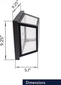 img 2 attached to 🏢 CORAMDEO 9.25” Square Ceiling Light - Porch & Entry Outdoor Hallway Fixture - Damp Location, Integrated LED (125W Equivalent), 1200 Lumens, 3000K Warm White, Black Powder Coat Finish with Seedy Glass