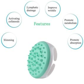 img 3 attached to BYF Cellulite Massager - Cellulite Remover Brush for Exfoliating Skin & Body Shower Scrubbing | Meridian Dredge Brush for Women & Girls - Green