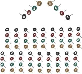 img 1 attached to 🛠️ Caidu 80-Piece 1-Inch (25mm) Abrasive Wheel Buffing Polishing Wheel Set for Dremel Rotary Tool