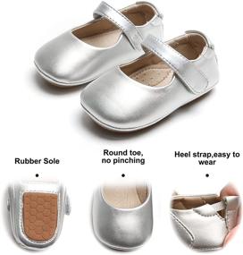 img 1 attached to 👶 Optimized Soft Sole Leather Baby Shoes - Infant Baby Walking Shoes Moccasinss with Rubber Sole for Crib