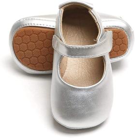 img 2 attached to 👶 Optimized Soft Sole Leather Baby Shoes - Infant Baby Walking Shoes Moccasinss with Rubber Sole for Crib