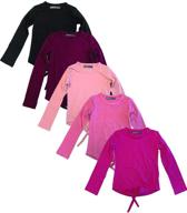 👚 cotton fabric girls' clothing tops, tees & blouses - miss popular sleeve logo