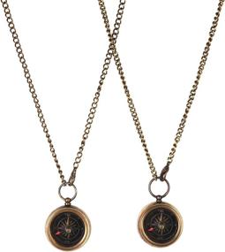 img 2 attached to 🧭 PORTHO Tommy Tubbo Compass Necklace Pair - Love Pendant & Locket Mine Craft