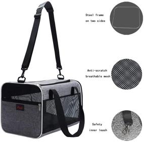 img 1 attached to Premium Airline Approved Soft-Sided 🐾 Pet Carrier for Small-Medium Pets - pettall