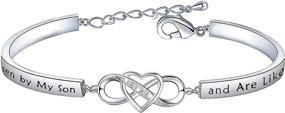 img 4 attached to FEELMEM Daughter-in-Law Infinity Love Heart Bracelet - Handpicked by Son and Cherished as Family, Perfect Gift for Daughter in Law