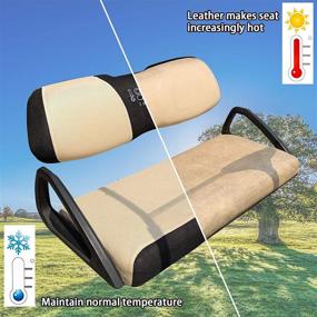 img 1 attached to 🏌️ 9.99WORLD MALL Golf Cart Bench Seat Cover Set - Compatible with Club Car DS Precedent and Yamaha, Breathable Mesh Seat Cover for Golf Carts - Washable & Convenient