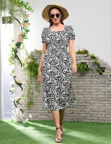 img 3 attached to Bohemian Dresses Casual Vintage Summer Women's Clothing