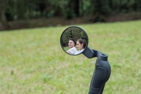 img 2 attached to 🚴 MEACHOW 2021 New Bar End Bike Mirror with Crystal UHD Automotive Grade Glass Lens - E-Bike Rearview Mirror, 80mm, Scratch Resistant, Safe Riding, (Sliver Right Side) ME-021RS