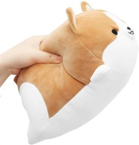 img 1 attached to 🐶 Levenkeness Corgi Stuffed Animal Pillow for Kids' Home Store