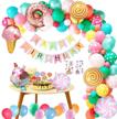 birthday decorations candyland reusable lollipop logo