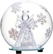 color changing led glass ornament - christmas angel snow globe decorations for gift decor (no liquid or music) logo