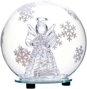 img 4 attached to Color Changing LED Glass Ornament - Christmas Angel Snow Globe Decorations for Gift Decor (No Liquid or Music)