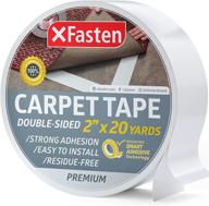 🔒 xfasten double sided tape carpet tape: super strong and heavy-duty rug tape for carpets - 2 inches x 20 yards logo