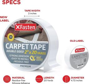 img 3 attached to 🔒 XFasten Double Sided Tape Carpet Tape: Super Strong and Heavy-Duty Rug Tape for Carpets - 2 Inches x 20 Yards