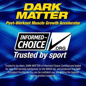 img 1 attached to MHP Dark Matter Post Workout Recovery Accelerator with Multi Phase Creatine, Waxy Maize Carbohydrate, 6g Essential Amino Acids (EAAs), Blue Raspberry Flavor, 20 Servings, 55.04 oz